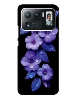 Чехол для Xiaomi Mi 11 Ultra с картинкой «Фиолетовые цветы с росою»