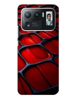 Чехол для Xiaomi Mi 11 Ultra с картинкой «Красная глянцевая сетка»