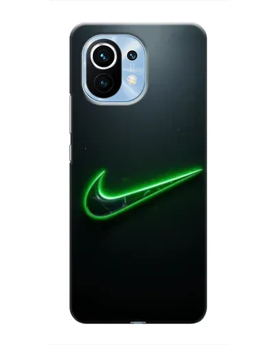 Чехол для Xiaomi Mi 11 с картинкой «Неоновый контур Nike» Чехол для Xiaomi Mi 11 с картинкой «Неоновый контур Nike»