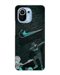 Чехол для Xiaomi Mi 11 с картинкой «Спортивный арт Nike»