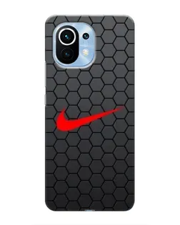 Чехол для Xiaomi Mi 11 с картинкой «Nike — карбоновая сетка»