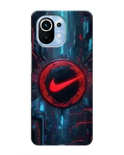 Чехол для Xiaomi Mi 11 с картинкой «Техногенный стиль Nike»