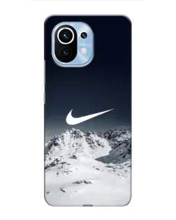 Чехол для Xiaomi Mi 11 с картинкой «Nike — зимние горы»