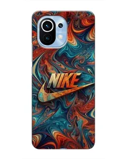 Чехол для Xiaomi Mi 11 с картинкой «Nike в абстракции»