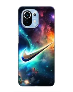 Чехол для Xiaomi Mi 11 с картинкой «Космический Nike Swoosh»