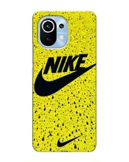 Чехол для Xiaomi Mi 11 с картинкой «Желтый текстурный Nike»