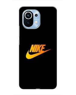 Чехол для Xiaomi Mi 11 с картинкой «Золотой логотип Nike»