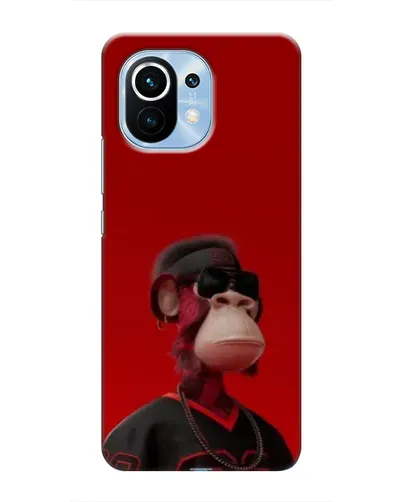 Чехол для Xiaomi Mi 11 с картинкой «Bored Ape в красном» Чехол для Xiaomi Mi 11 с картинкой «Bored Ape в красном»