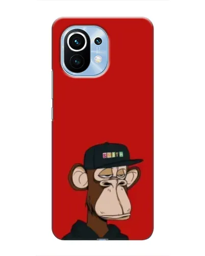 Чехол для Xiaomi Mi 11 с картинкой «Bored Ape — красный фон» Чехол для Xiaomi Mi 11 с картинкой «Bored Ape — красный фон»