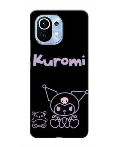 Чехол для Xiaomi Mi 11 с картинкой «Kuromi — черный минимализм»