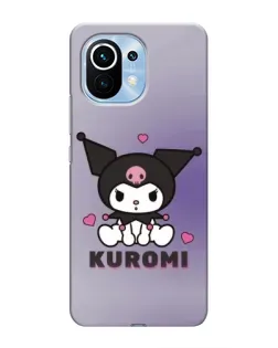 Чехол для Xiaomi Mi 11 с картинкой «Kuromi — фиолетовый арт»
