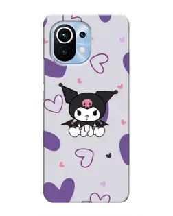 Чехол для Xiaomi Mi 11 с картинкой «Kuromi и лавандовые сердца»