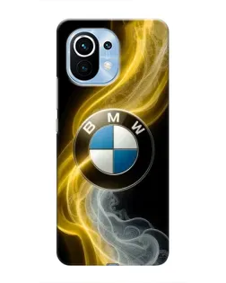 Чехол для Xiaomi Mi 11 с картинкой «Золотистый дым BMW»