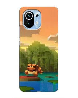 Чохол для Xiaomi Mi 11 з картинкою «Майнкрафт захід сонця»