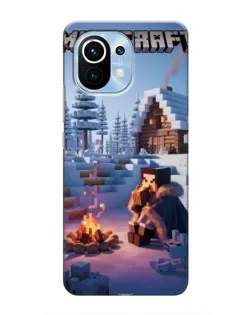 Чохол для Xiaomi Mi 11 з картинкою «Зимовий Minecraft»