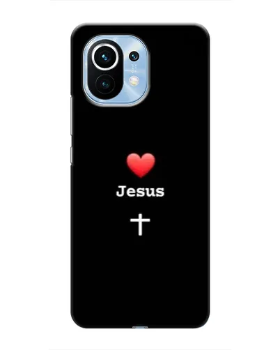Чехол для Xiaomi Mi 11 с картинкой «Сердце - Jesus»