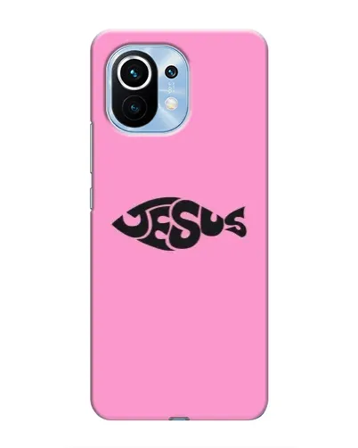 Чехол для Xiaomi Mi 11 с картинкой «Розовый символ  Jesus»