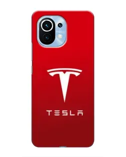 Чехол для Xiaomi Mi 11 с картинкой «Tesla Red Classic»