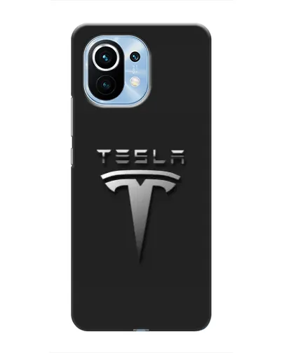 Чехол для Xiaomi Mi 11 с картинкой «Стальной логотип Tesla» Чехол для Xiaomi Mi 11 с картинкой «Стальной логотип Tesla»
