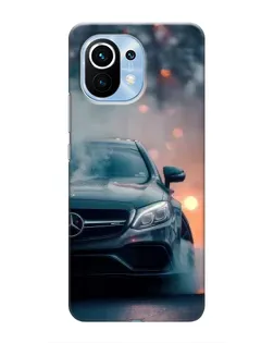 Чехол для Xiaomi Mi 11 с картинкой «Mercedes — ночной город»