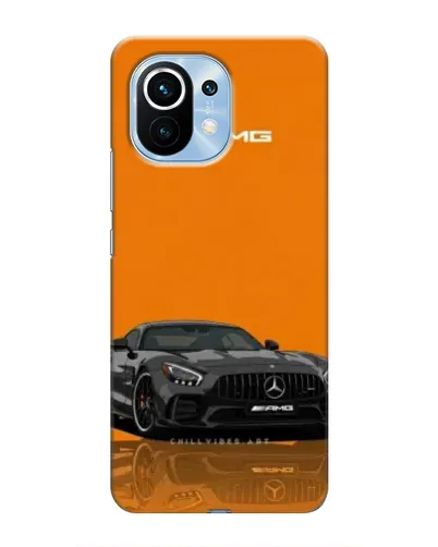 Чехол для Xiaomi Mi 11 с картинкой «Оранжевый Mercedes AMG»