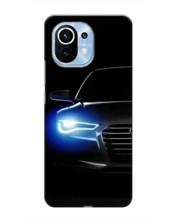 Чехол для Xiaomi Mi 11 с картинкой «Неоновый взгляд Audi»