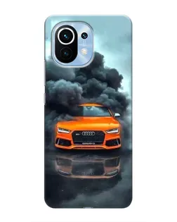 Чехол для Xiaomi Mi 11 с картинкой «Audi в облаках дыма»