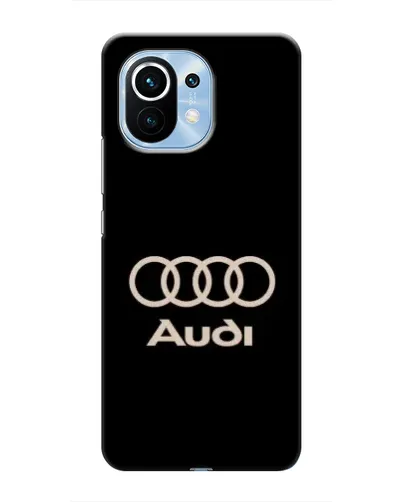 Чехол для Xiaomi Mi 11 с картинкой «Audi — золотой логотип»