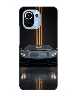 Чехол для Xiaomi Mi 11 с картинкой «Lamborghini золотые линии»