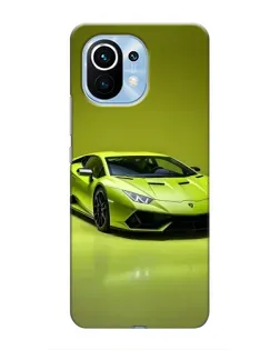 Чехол для Xiaomi Mi 11 с картинкой «Салатовый Lamborghini Huracan»