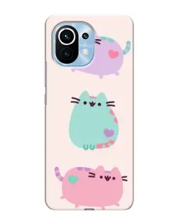 Чехол для Xiaomi Mi 11 с картинкой «Pusheen трио» Чехол для Xiaomi Mi 11 с картинкой «Pusheen трио»