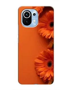 Чехол для Xiaomi Mi 11 с картинкой «Оранжевые герберы»