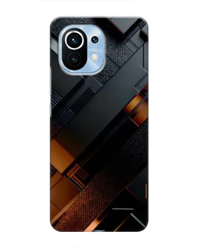 Чехол для Xiaomi Mi 11 с картинкой «Черные геометрические блоки» Чехол для Xiaomi Mi 11 с картинкой «Черные геометрические блоки»