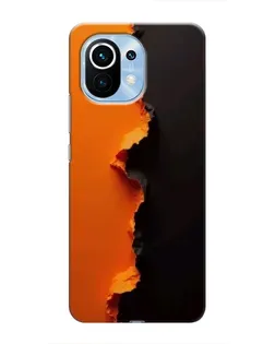 Чехол для Xiaomi Mi 11 с картинкой «Оранжевый разлом»
