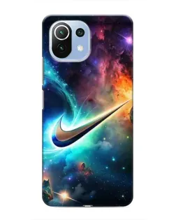 Чехол для Xiaomi Mi 11i с картинкой «Космический Nike Swoosh»