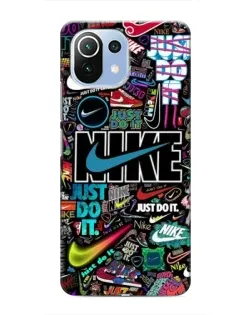 Чехол для Xiaomi Mi 11i с картинкой «Яркий коллаж Nike»