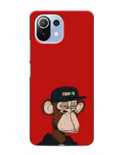 Чохол для Xiaomi Mi 11i з картинкою «Bored Ape — червоний фон» Чохол для Xiaomi Mi 11i з картинкою «Bored Ape — червоний фон»