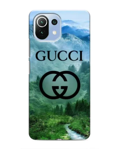 Чехол для Xiaomi Mi 11i с картинкой «Gucci — горный пейзаж»
