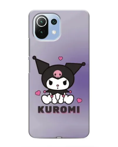 Чехол для Xiaomi Mi 11i с картинкой «Kuromi — фиолетовый арт»