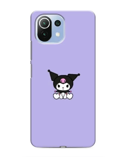 Чехол для Xiaomi Mi 11i с картинкой «Kuromi — фиолетовый минимализм»