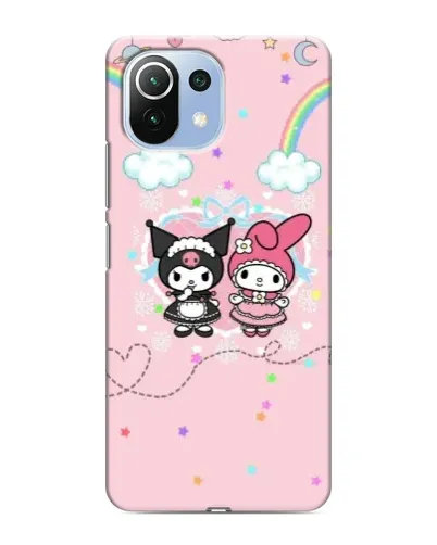 Чехол для Xiaomi Mi 11i с картинкой «My Melody и Kuromi»
