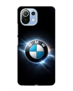 Чехол для Xiaomi Mi 11i с картинкой «BMW — неоновое сияние»