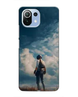 Чехол для Xiaomi Mi 11i с картинкой «Герой PUBG на скале»