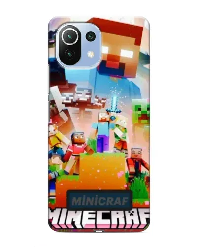 Чехол для Xiaomi Mi 11i с картинкой «Minecraft герои игры»
