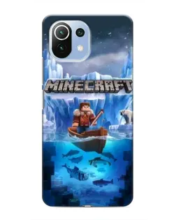 Чехол для Xiaomi Mi 11i с картинкой «Minecraft ледяной мир»