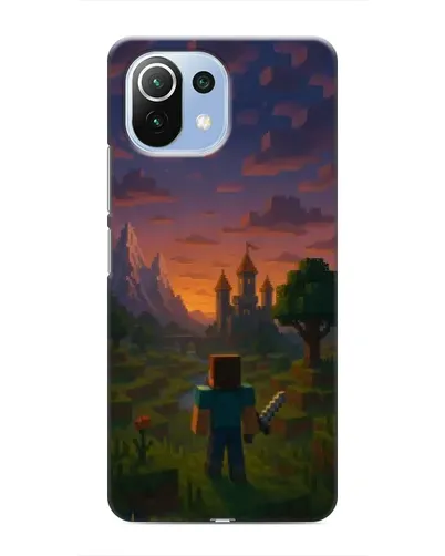 Чехол для Xiaomi Mi 11i с картинкой «Стив у башни»