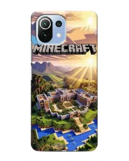 Чехол для Xiaomi Mi 11i с картинкой «Minecraft панорама»