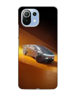 Чехол для Xiaomi Mi 11i с картинкой «Cybertruck в пустыне»