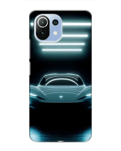 Чехол для Xiaomi Mi 11i с картинкой «Tesla в неоне» Чехол для Xiaomi Mi 11i с картинкой «Tesla в неоне»