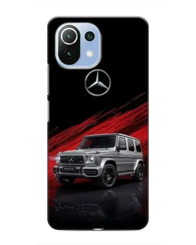 Чехол для Xiaomi Mi 11i с картинкой «Mercedes G-Class красный»